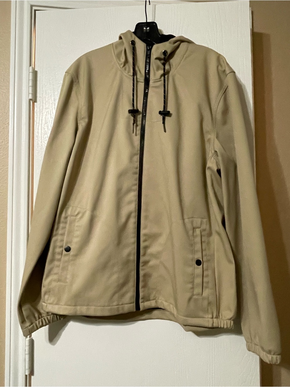 Nomad Beige Hooded Windbreaker Jacket